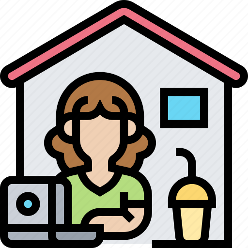 Home, working, online, freelancer, lifestyle icon - Download on Iconfinder