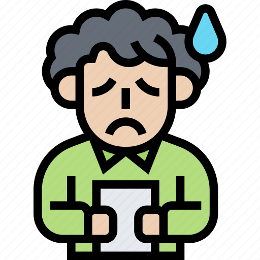 Unhappy, sad, depression, crisis, stress icon - Download on Iconfinder