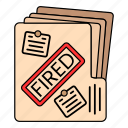 fired, paperwork, documents, employee, worker, job termination
