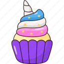 cupcake, bakery, sweet, unicorn, cake, food
