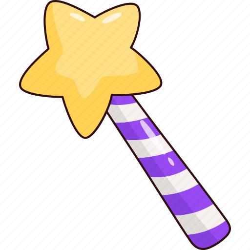 Magic wand, magic stick, star, wizard, witchcraft, magician icon - Download on Iconfinder