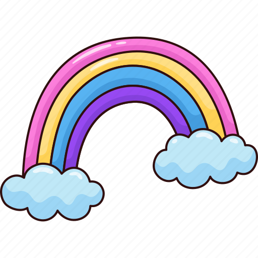 Rainbow, colorful, spectrum, sky, weather, nature icon - Download on Iconfinder