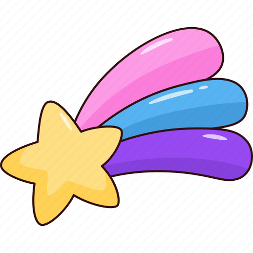 Shooting star, falling star, comet, meteor, space icon - Download on Iconfinder