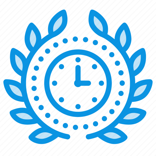 Achievement, award, badge, time, wreath icon - Download on Iconfinder
