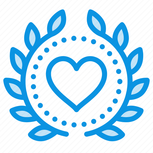 Achievement, award, heart, love, valentine, wreath icon - Download on Iconfinder