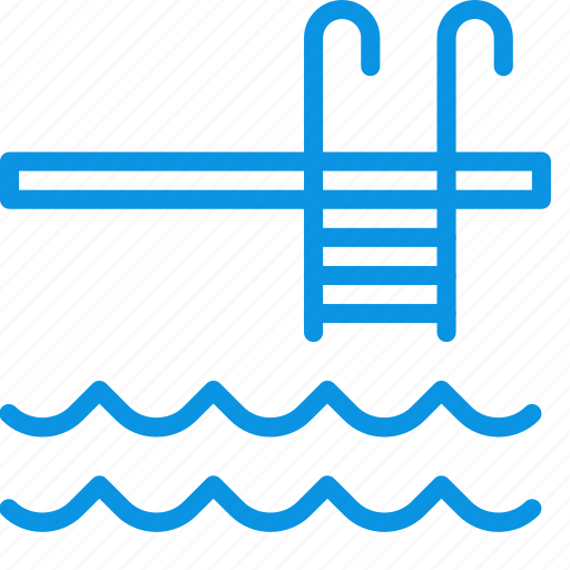 Pool, stairs, water icon - Download on Iconfinder
