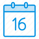 calendar, day, sixteenth