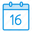 calendar, day, sixteenth 
