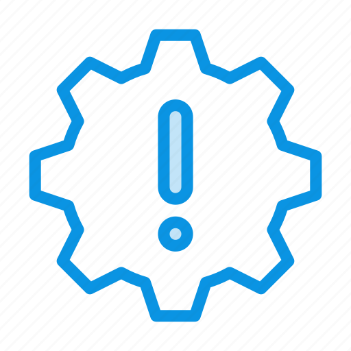 Automatic, exclamation, gear icon - Download on Iconfinder