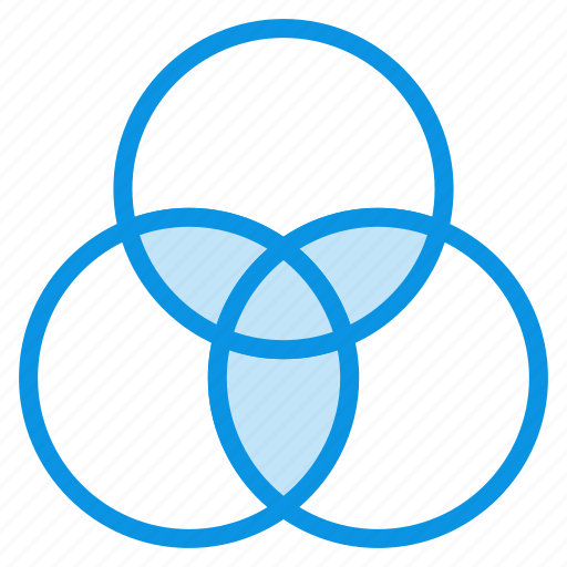 Circles, intersection, color icon - Download on Iconfinder