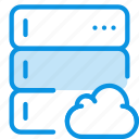 cloud, database, server