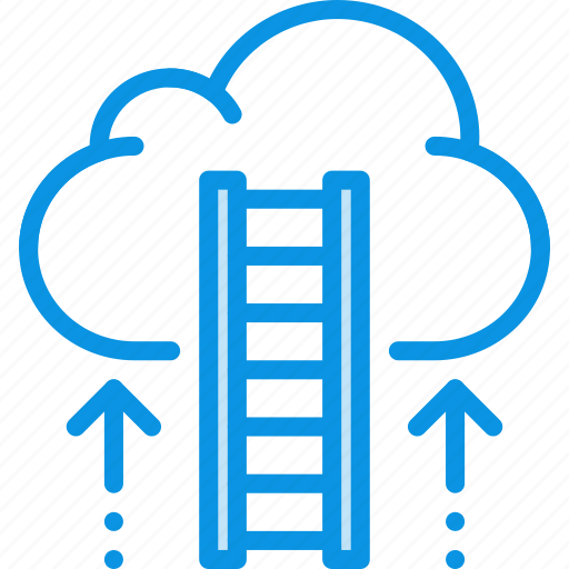 Finance, growth, cloud, rise, business, ladder icon - Download on Iconfinder