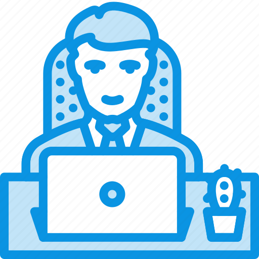 Laptop, man, office icon - Download on Iconfinder