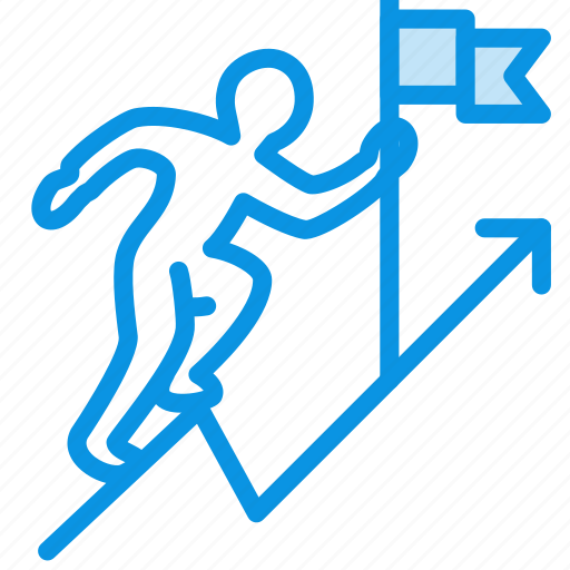 Achievement, growth, climb up, rise, career, goal, flag icon - Download on Iconfinder