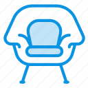 armchair, chair, cushion