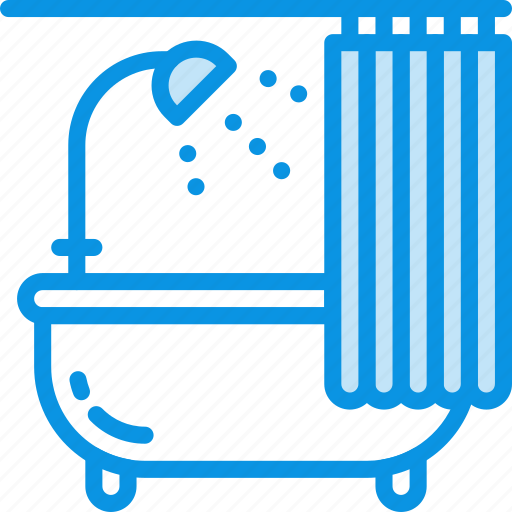 Bath, bathtub, curtains icon - Download on Iconfinder
