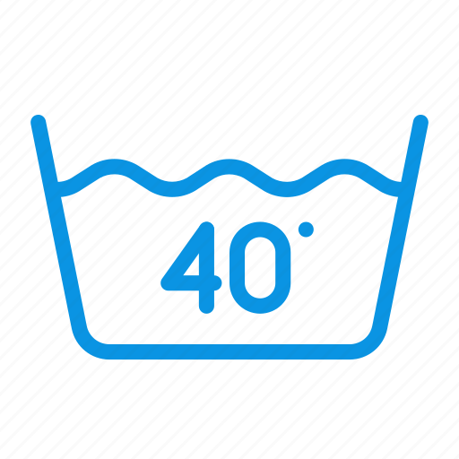 Degrees, forty, wash icon - Download on Iconfinder