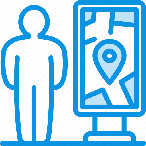 Man, map, navigation icon - Download on Iconfinder