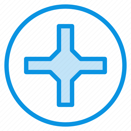 Cross, pin, screwdriver icon - Download on Iconfinder