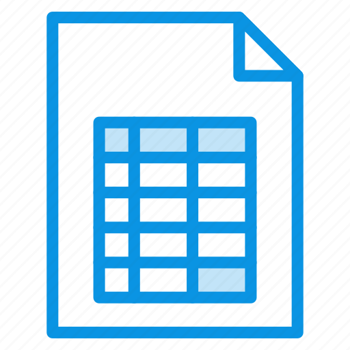 Document, table, excel icon - Download on Iconfinder