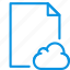 cloud, document, file 