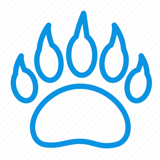 Bear, clutches, footprint icon - Download on Iconfinder