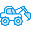 digger, excavator, vehicle