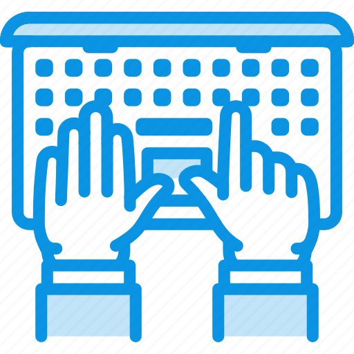 Hands, laptop, work icon - Download on Iconfinder