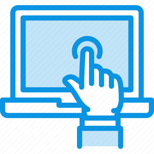 Hand, laptop, touch icon - Download on Iconfinder
