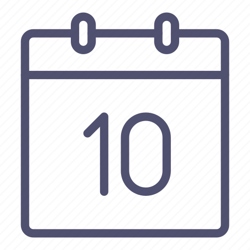 Calendar, date, tenth, 10 icon - Download on Iconfinder
