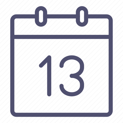 Calendar, day, thirteenth, 13 icon - Download on Iconfinder