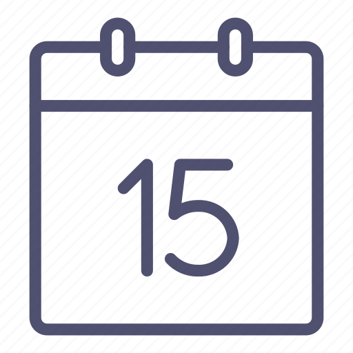 Calendar, day, fifteenth, 15 icon - Download on Iconfinder