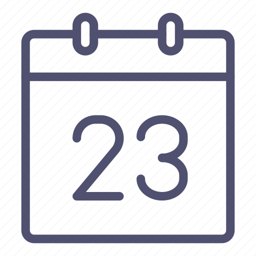 Calendar, day, twenty third, 23 icon - Download on Iconfinder