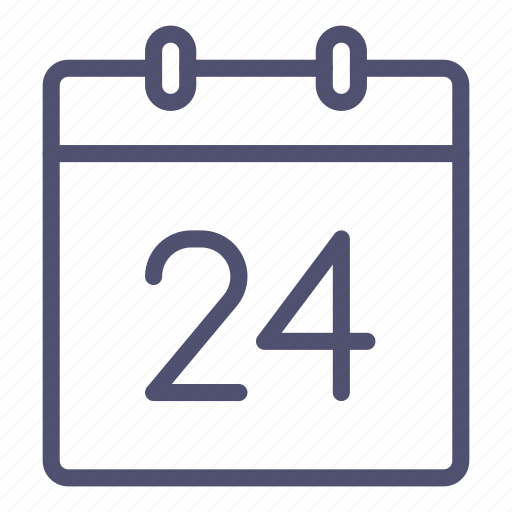 Calendar, day, twenty fourth, 24 icon - Download on Iconfinder