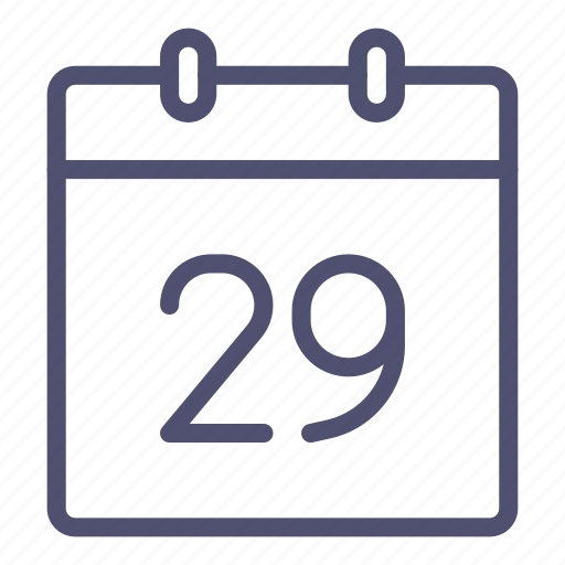 Calendar, day, twenty ninth, 29 icon - Download on Iconfinder