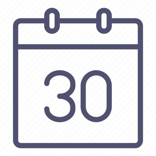 Calendar, day, 30 icon - Download on Iconfinder