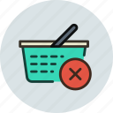 basket, cart, checkout, shop, shopping, store, remove