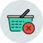 basket, cart, checkout, shop, shopping, store, remove 