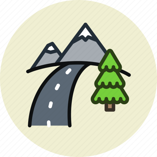 Mountains, road, route, travel icon - Download on Iconfinder