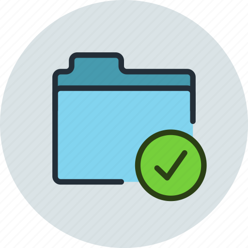 Aprove, check, files, folder, storage icon - Download on Iconfinder