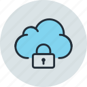 cloud, data, lock, private, storage