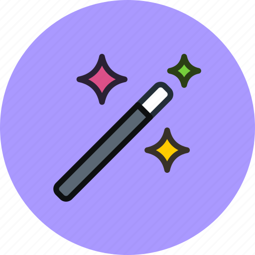 Magic, stars, stick, tool, wand, wizard icon - Download on Iconfinder