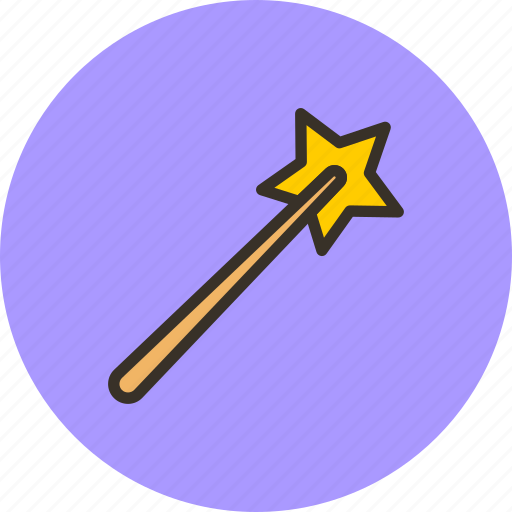 Magic, stars, stick, tool, wand, wizard icon - Download on Iconfinder