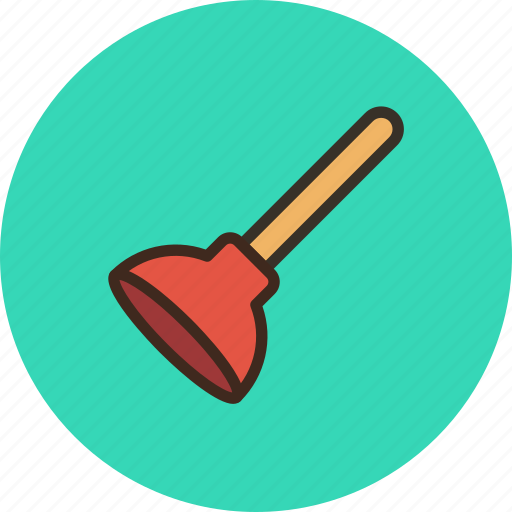 Tool, clogged pipe, plumber, plunger, flluf, fluf icon - Download on Iconfinder