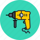 drill, perforator, tool, carpenter