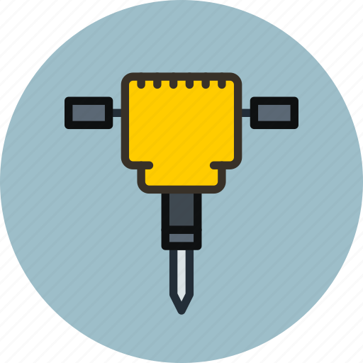 Construction, jackhammer, tool, road crew icon - Download on Iconfinder