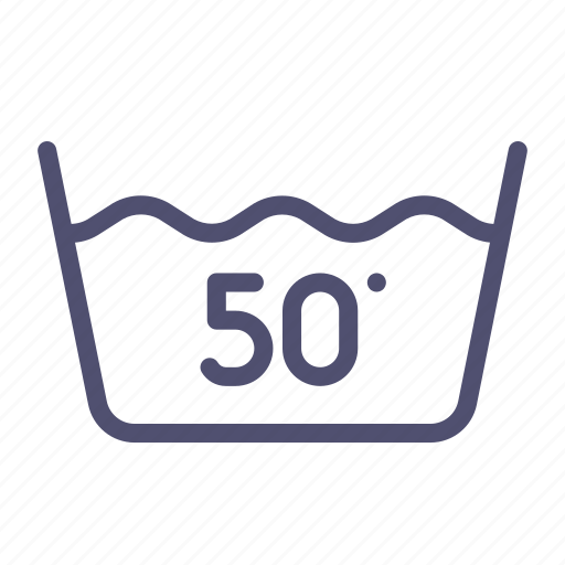 Degrees, fifty, laundry icon - Download on Iconfinder