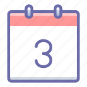 calendar, date, third, 3