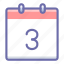 calendar, date, third, 3 
