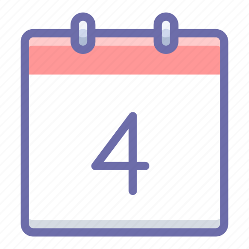 Calendar, day, fourth, 4 icon - Download on Iconfinder